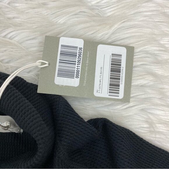 Everlane Women’s NWT Black The Organic Cotton Waffle Turtleneck Top XS/C36 - Picture 6 of 11